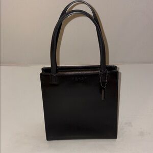 Coach vintage top handles, elegant, mini tote, black 90’s to Y2K